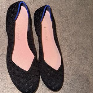Rothy’s Black shimmer flats